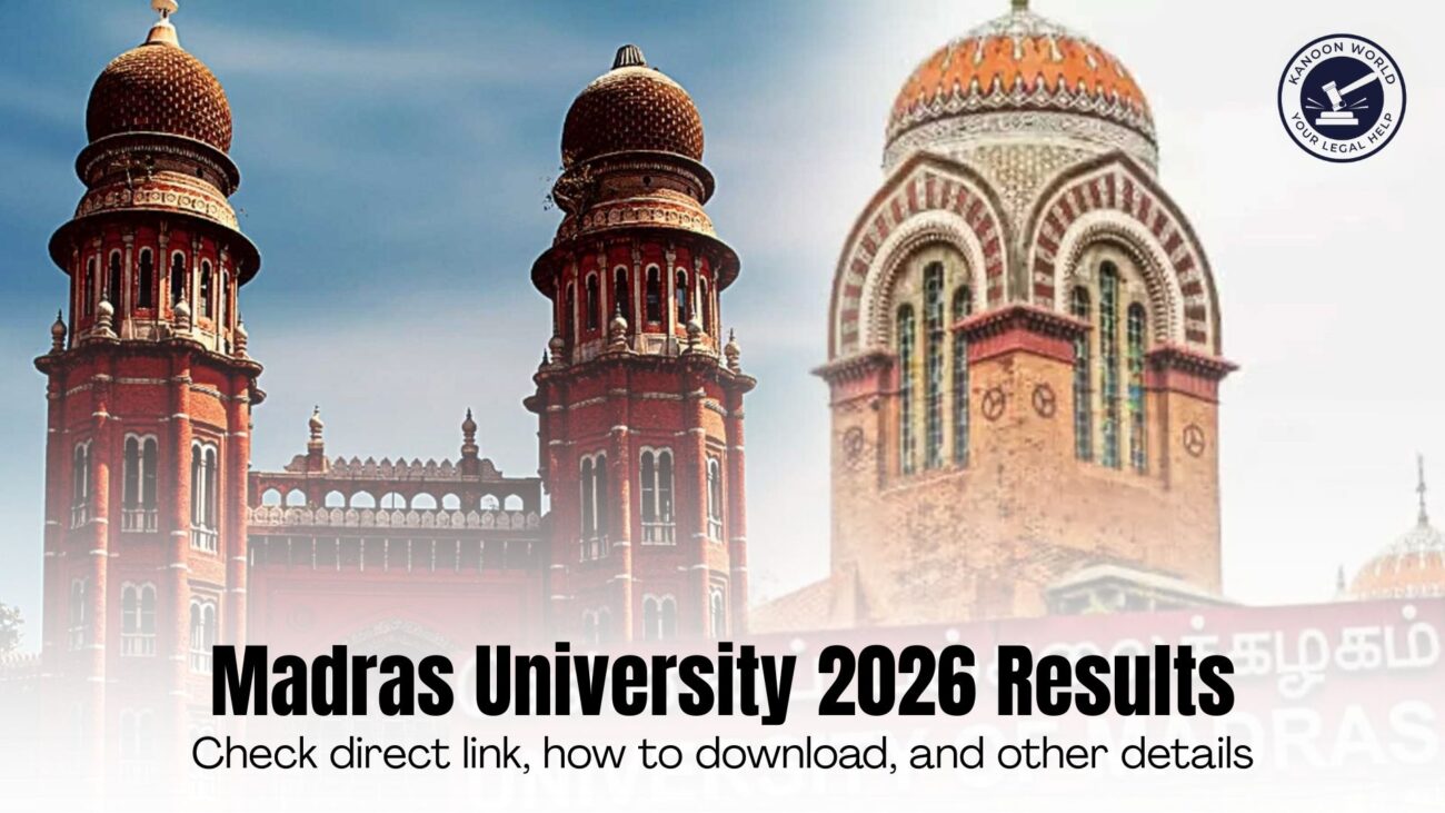 Madras University results 2026